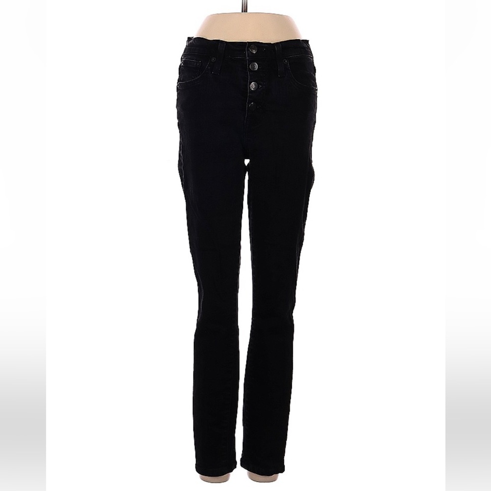 Skinny Mid Rise Black Jeans